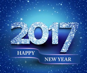 2017 new year diamond background vector