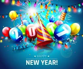 2017 new year festival background vector