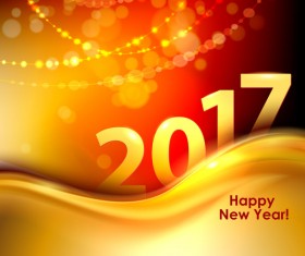 2017 new year gold abstractr background art vector 01