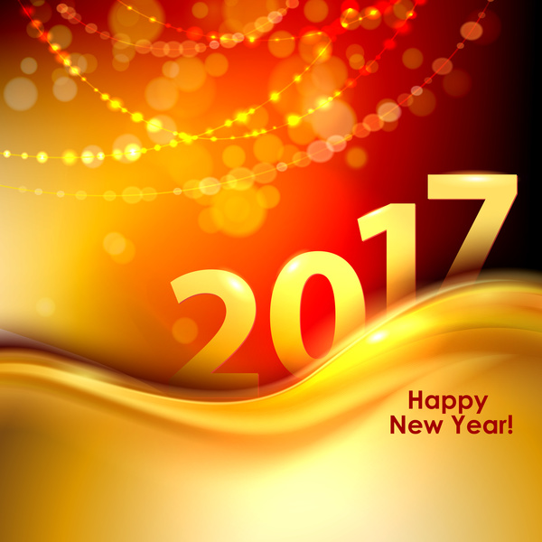 2017 new year gold abstractr background art vector 01