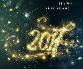 confetti 2017 new year background vector