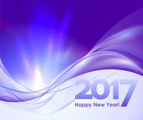 2017 new year purple abstract background vector 01