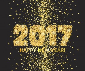 Abstract background with 2017 new year vector