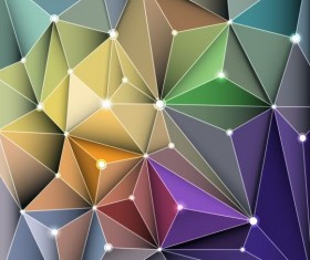 3D Geometric polygonal triangle pattern vector 01