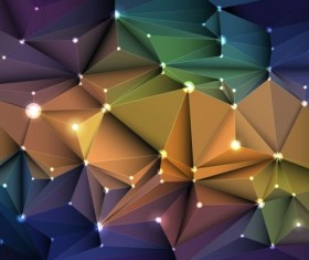 3D Geometric polygonal triangle pattern vector 02