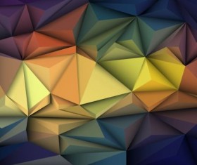 3D Geometric polygonal triangle pattern vector 03