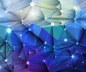 3D Geometric polygonal triangle pattern vector 04