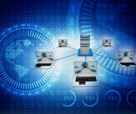 3dComputer Network Stock Photo 01