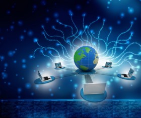 3dComputer Network Stock Photo 03