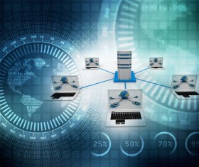 3dComputer Network Stock Photo 05