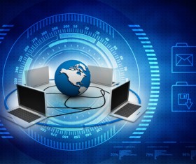3dComputer Network Stock Photo 07