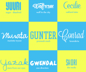 9 Kind business font set