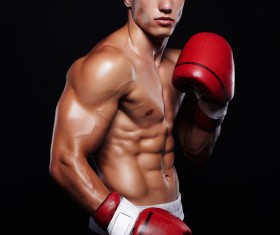 A boxer with a strong body HD picture