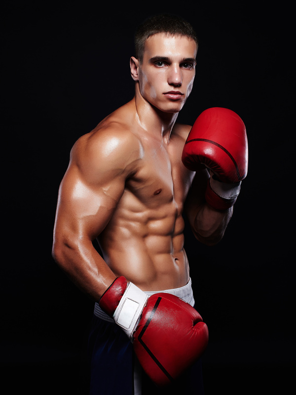 A boxer with a strong body HD picture