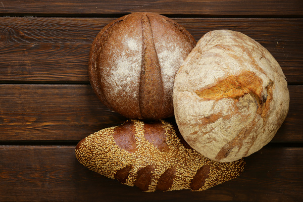 A gluten free breads on wood background Stock Photo 02
