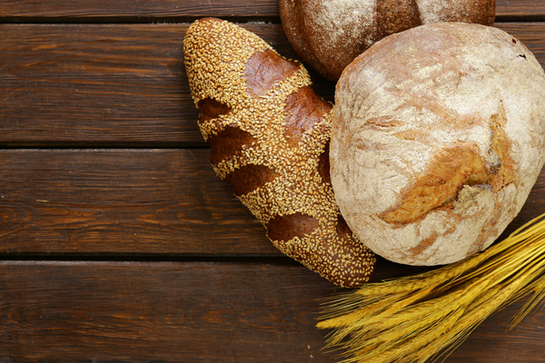 A gluten free breads on wood background Stock Photo 03