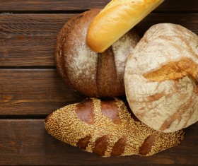 A gluten free breads on wood background Stock Photo 05