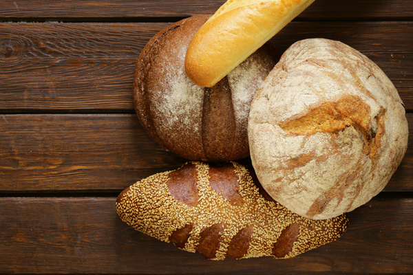 A gluten free breads on wood background Stock Photo 05