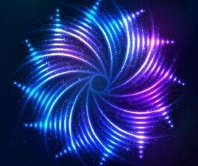 Abstract bright shining light circle vector 03