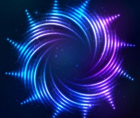 Abstract bright shining light circle vector 04