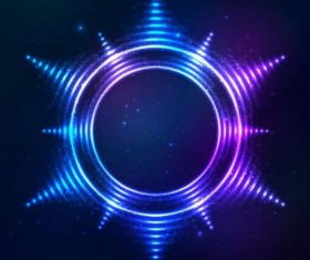 Abstract bright shining light circle vector 06