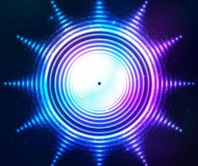 Abstract bright shining light circle vector 08