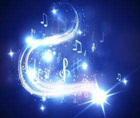 Abstract music background blue style vector 04