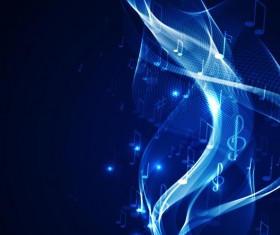 Abstract music background blue style vector 05