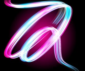 Abstract neon light effect vector illustration 03