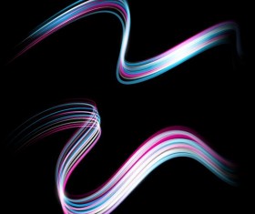 Abstract neon light effect vector illustration 14
