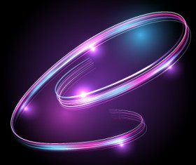 Abstract neon light effect vector illustration 27