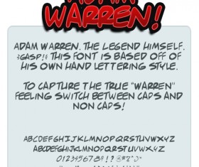 Adam warren Font set