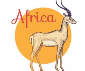 Africa antelope vector