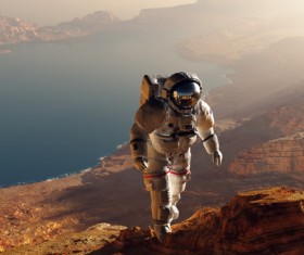 An astronaut who walks on the moon