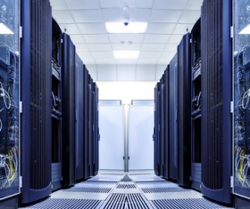 An interior shot of a data center