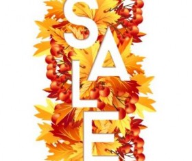 Autumn sale background vectors