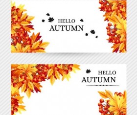 Banners Autumn vector material