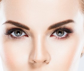 Beautiful blonde woman with white background Stock Photo 04