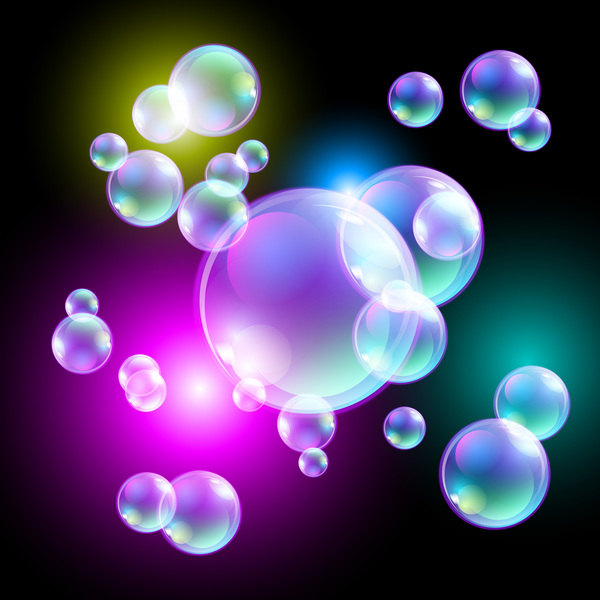 Beautiful bubbles background illustration vector 01