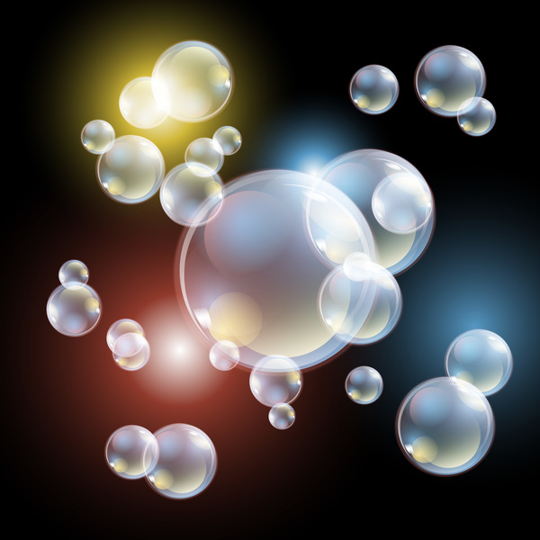 Beautiful bubbles background illustration vector 02
