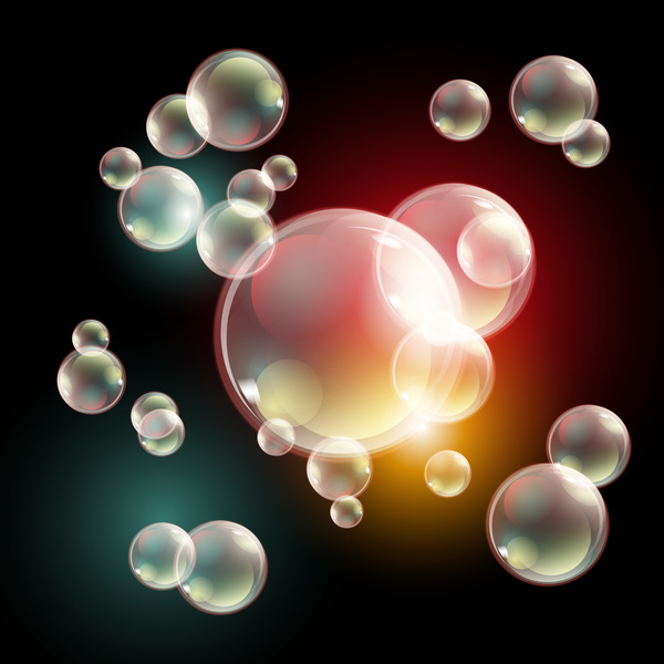 Beautiful bubbles background illustration vector 03