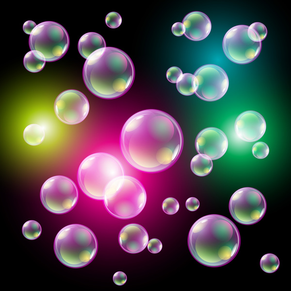 Beautiful bubbles background illustration vector 10
