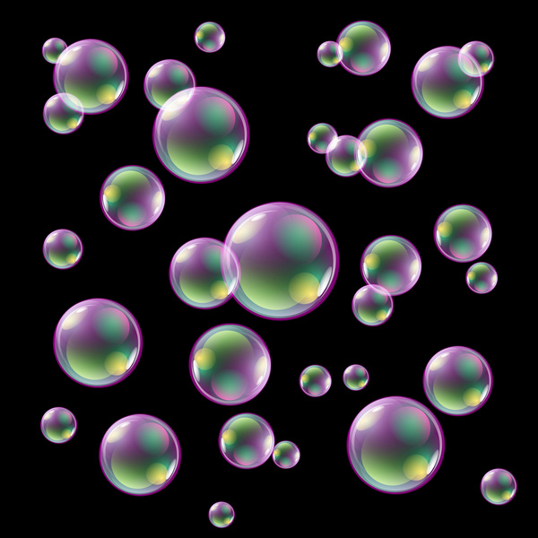 Beautiful bubbles background illustration vector 12