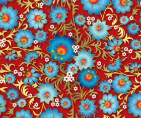 Beautiful flower decor seamless pattern vectors 01