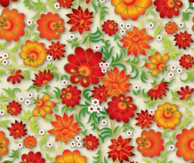Beautiful flower decor seamless pattern vectors 02