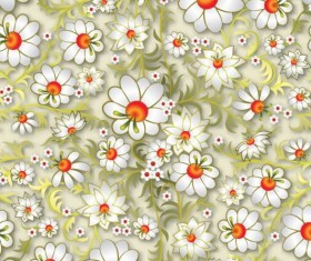 Beautiful flower decor seamless pattern vectors 03