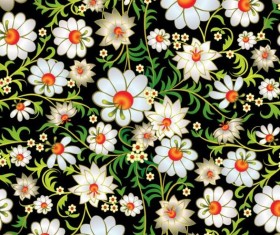 Beautiful flower decor seamless pattern vectors 04