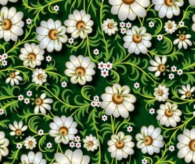 Beautiful flower decor seamless pattern vectors 05