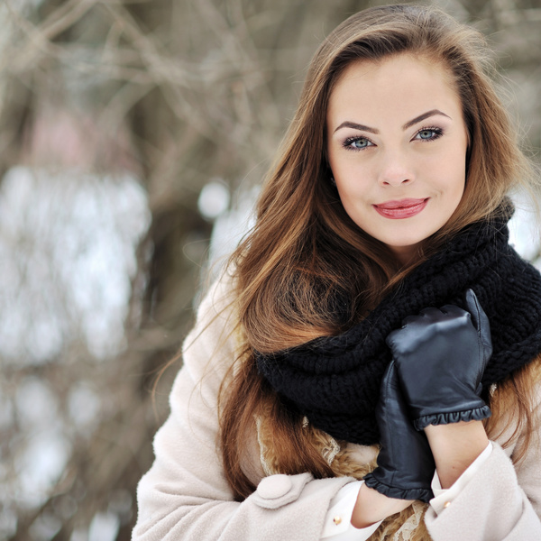 Beautiful girl model winter portrait HD picture 02 free download