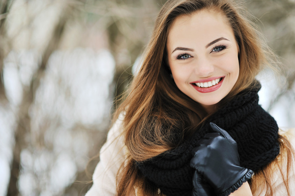 Beautiful girl model winter portrait HD picture 05